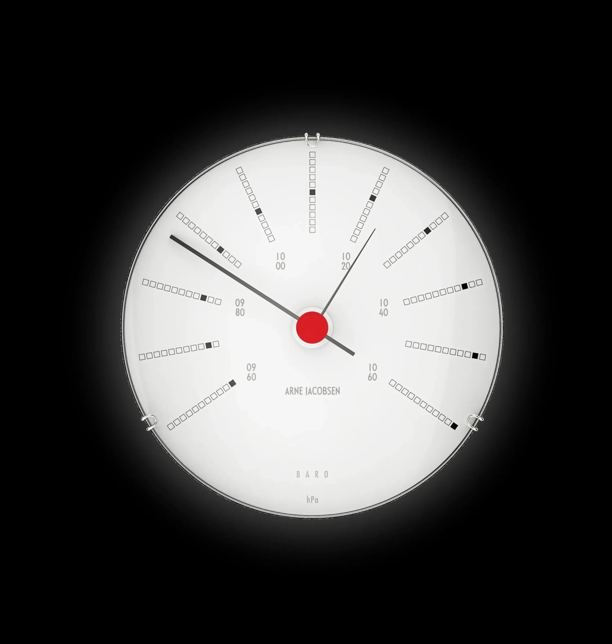 Arne Jacobsen Clocks Barometer Ø12 cm i hvid | Køb her