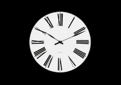 Arne Jacobsen Roman Vægur Ø48 cm hvid/sort | Køb her New
