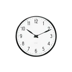 Arne Jacobsen Station Vægur Ø16 cm hvid/sort | Køb her