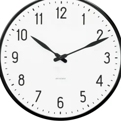 Arne Jacobsen Station Vægur Ø29 cm hvid/sort | Køb her Clearance