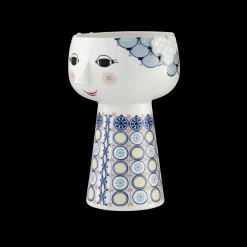 Bjørn Wiinblad Vase H18.5 cm i blå fra serien Eva | Køb her Outlet