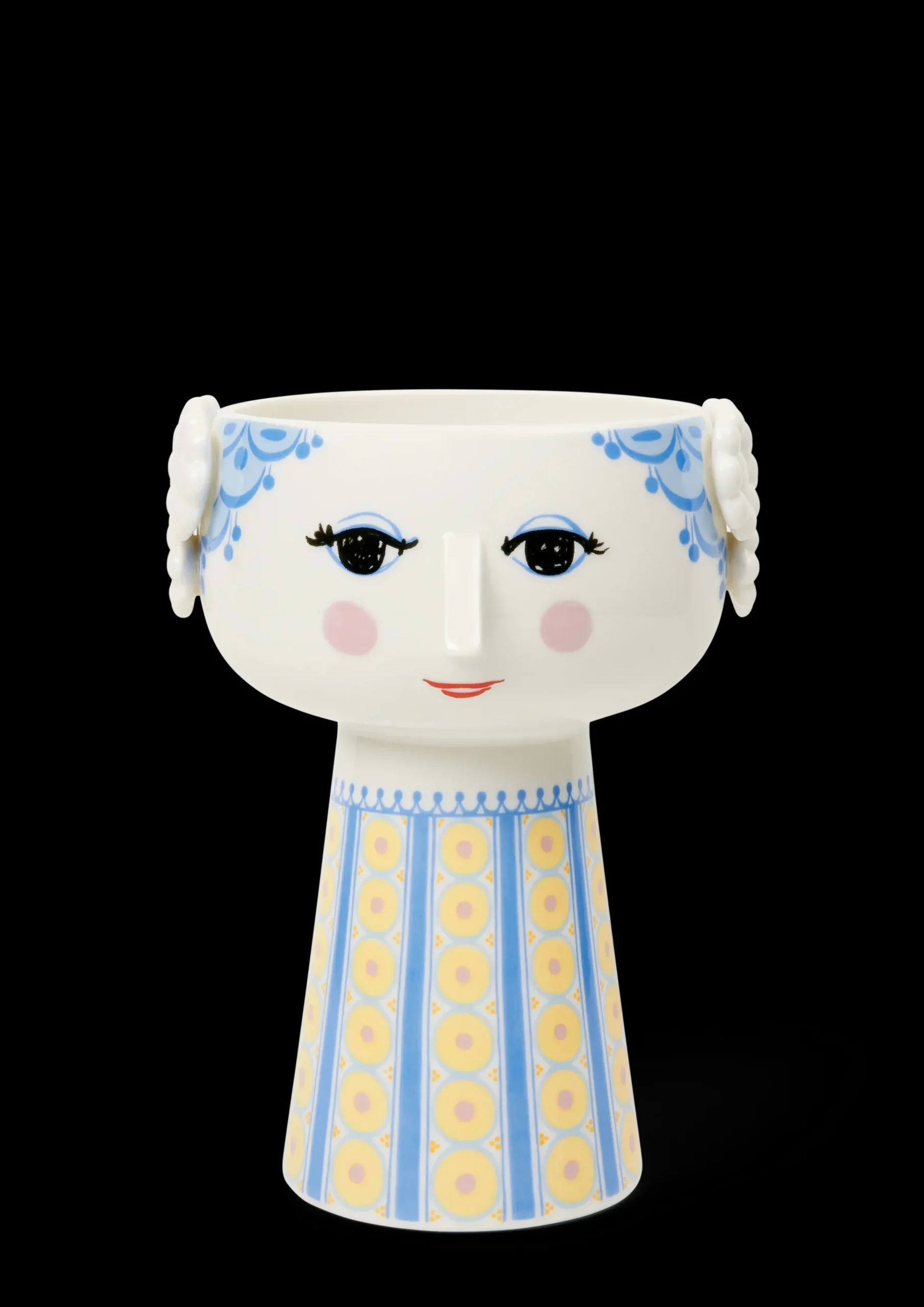 Bjørn Wiinblad Vase H18.5 cm i blå fra serien Eva | Køb her Best