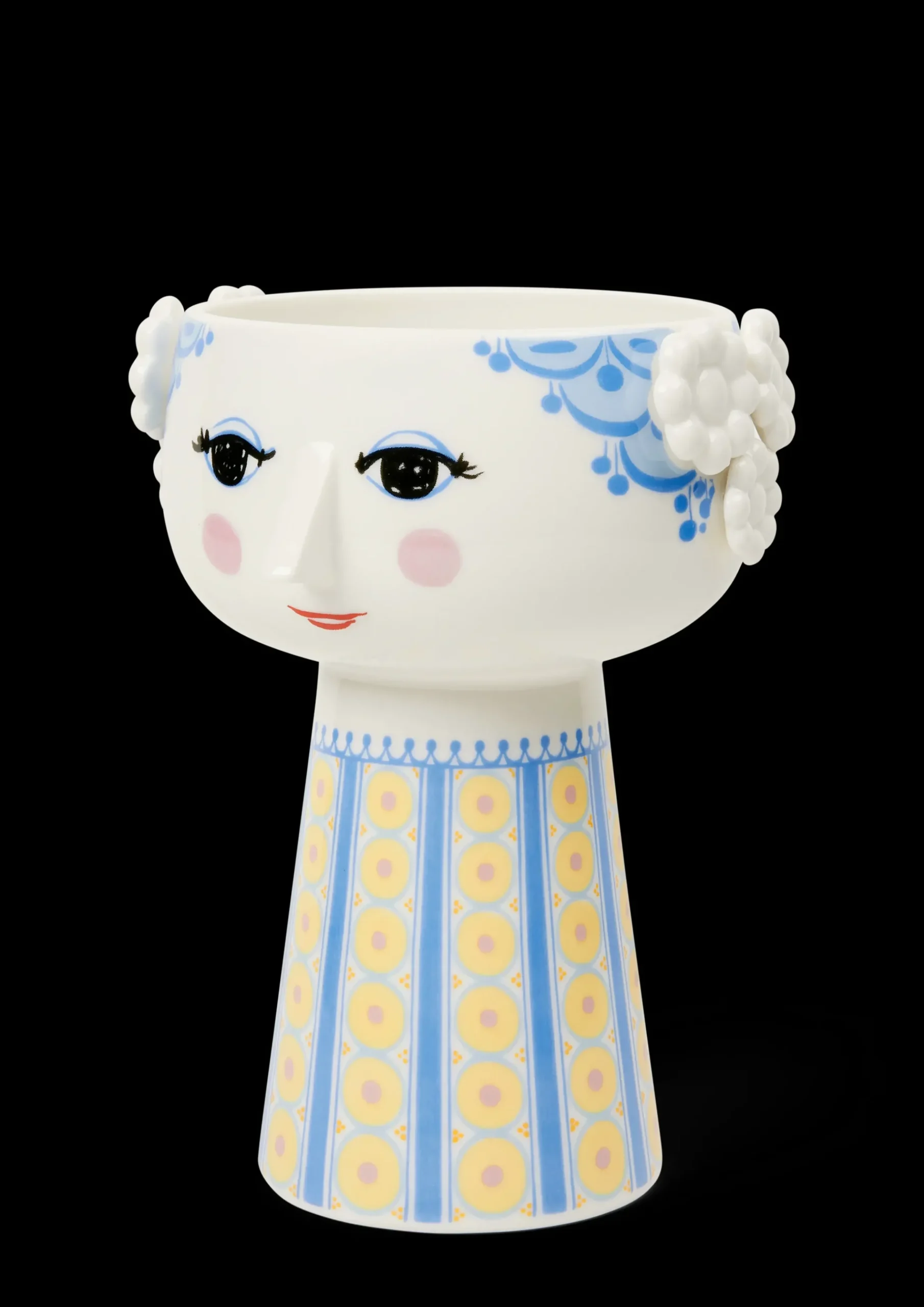 Bjørn Wiinblad Vase H18.5 cm i blå fra serien Eva | Køb her Best