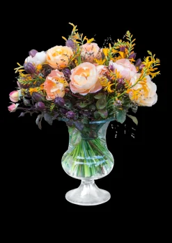 Holmegaard Vase H24 cm i klar fra serien Old English New