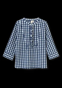 JUNA Bæk&Bølge Irene bluse XS mørk blå/hvid | Køb her Discount