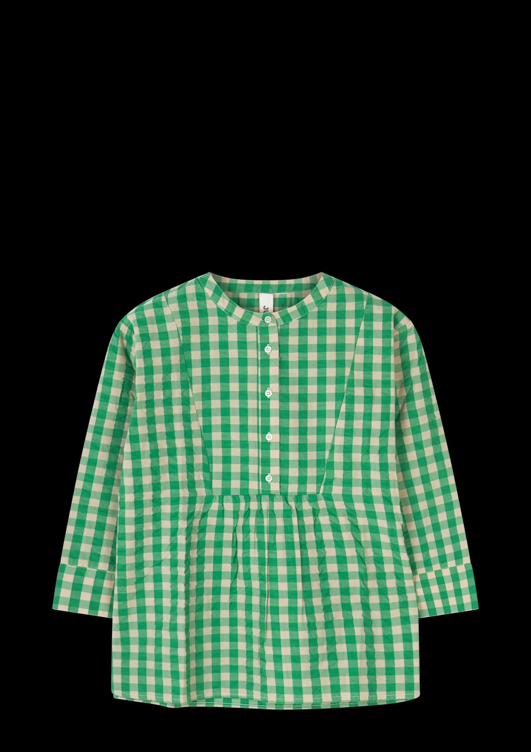 JUNA Bæk&Bølge Irene shirt S/M grøn/sand | Køb her New