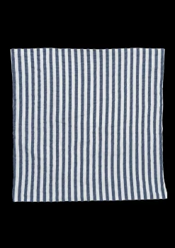 JUNA Bæk&Bølge Lines Pudebetræk 63x60 cm mørk blå/hvid New