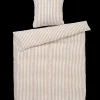 JUNA Bæk&Bølge Lines Sengetøj 150x210cm sand/hvid - Køb her Hot