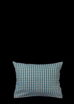 JUNA Bæk&Bølge Pudebetræk 70x50 cm blå/okker NO | Køb her Discount