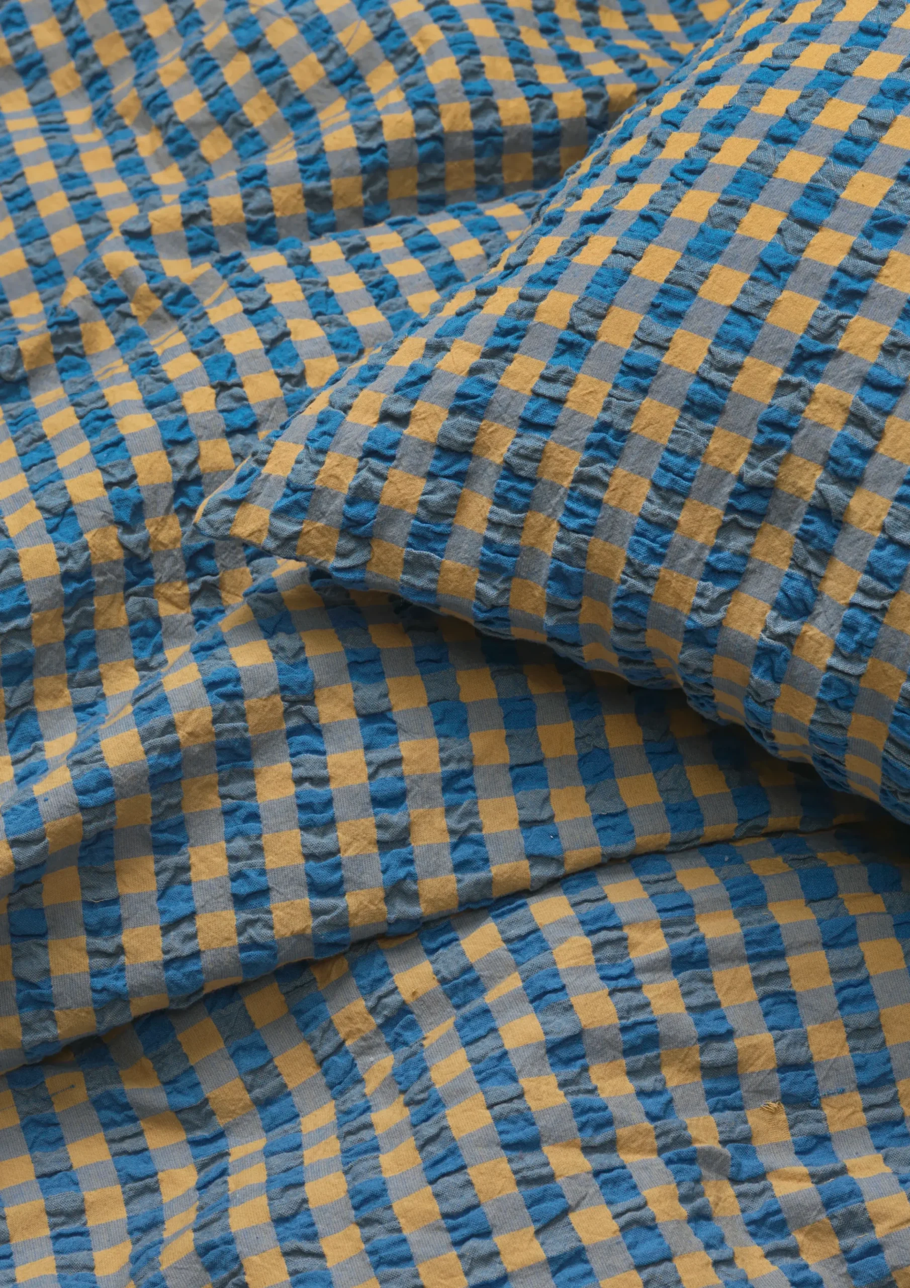 JUNA Bæk&Bølge Sengetøj 140x200 cm blå/okker DK | Køb her Clearance