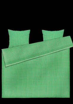 JUNA Bæk&Bølge Sengetøj 220x220 cm grøn/sand SE | Køb her Discount