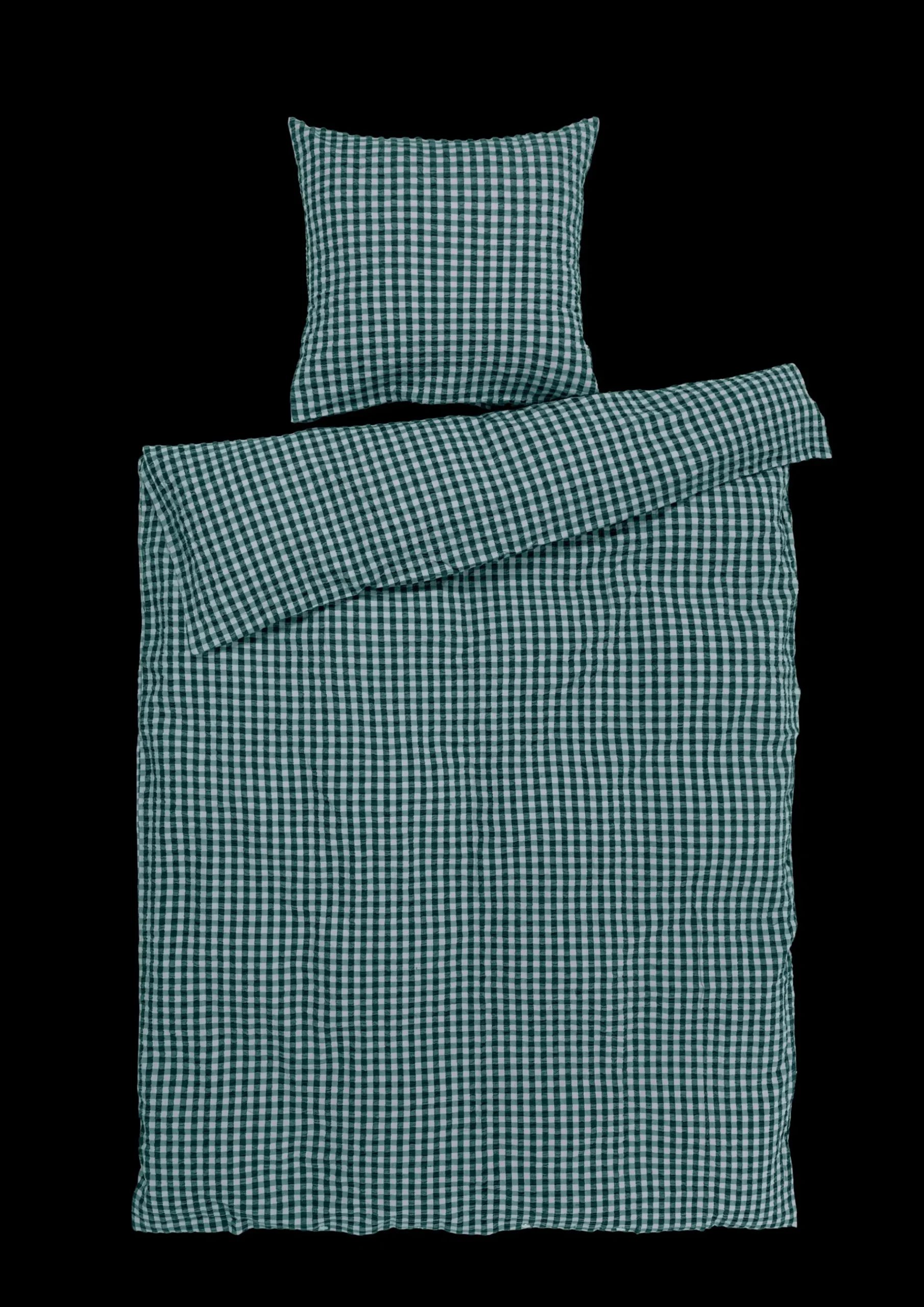 JUNA Bæk&Bølge Sengetøj 140x220 cm grøn/lys blå DK | Køb nu Outlet