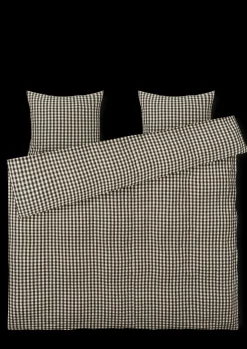 JUNA Bæk&Bølge Sengetøj 200x220 cm sort/sand DK | Køb her Discount