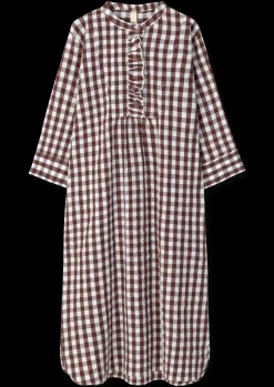 JUNA Bæk&Bølge Sonja dress XS chokolade/hvid | Køb her Outlet