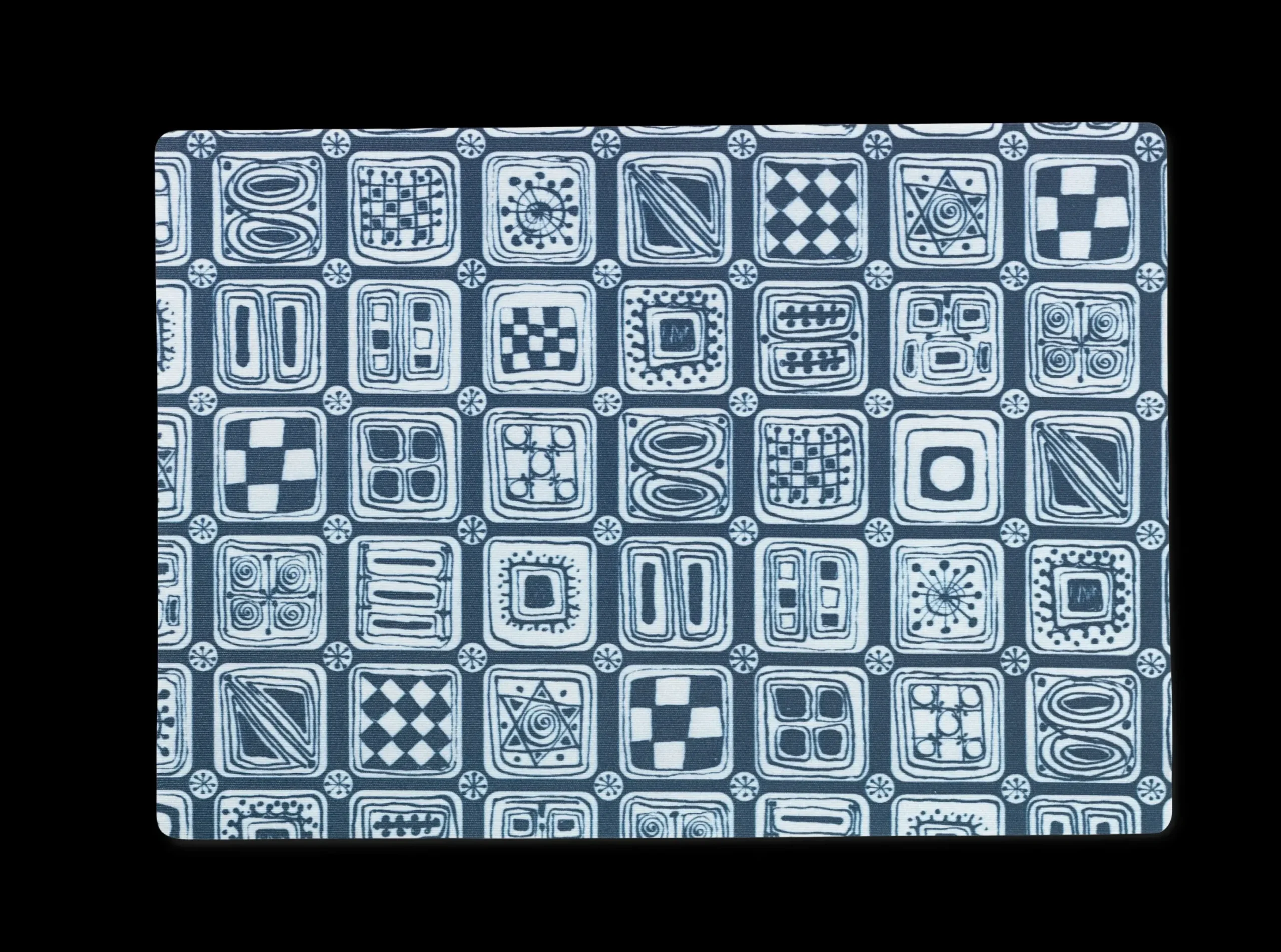 JUNA Dækkeserviet 43x30 cm i blå fra serien Squares New