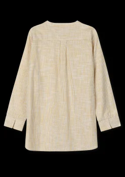 JUNA Monochrome Lines Ida shirt XS okker/hvid | Køb her Online
