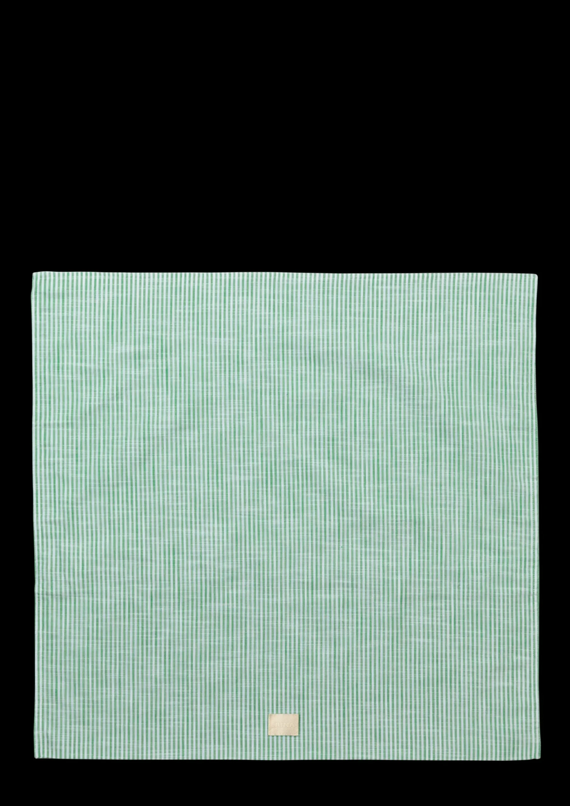 JUNA Monochrome Lines Pudebetræk 63x60cm grøn/hvid | Køb her New