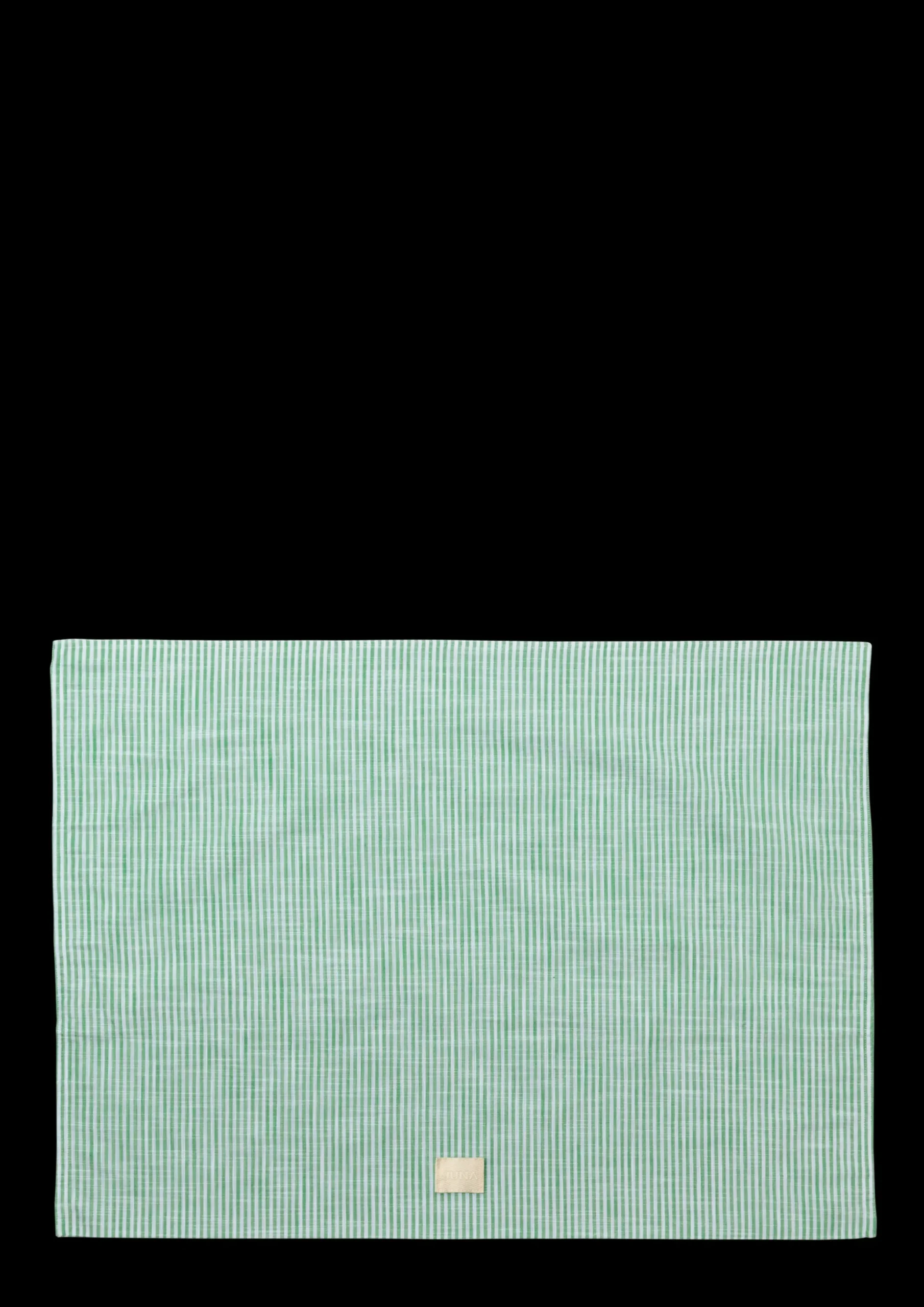 JUNA Monochrome Lines Pudebetræk 70x50cm grøn/hvid | Køb her New