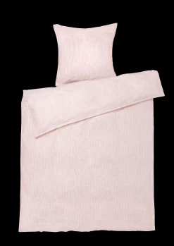 JUNA Monochrome Lines Sengetøj 150x210cm rosa/hvid | Køb nu Online