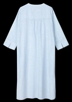 JUNA Monochrome Lines Sonja dress XS lys blå/hvid | Køb her Best