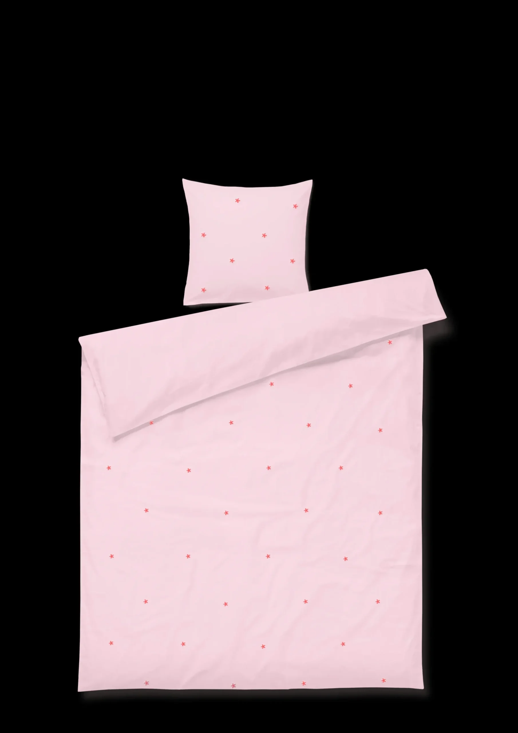 JUNA Sengetøj 140x200 cm i rosa fra serien Daisy | Køb her Outlet
