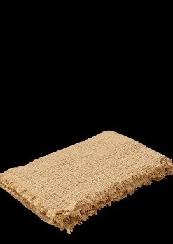 JUNA Sengetæppe 190x240 cm i sand fra serien Reloved Hot