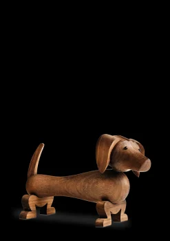 Kay Bojesen Gravhund lille i træ fra serien Other animals New