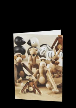 Kay Bojesen Kort A6 Trædyr, Miniabe front mix træ 1 stk. Online