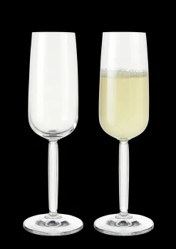 Kähler Hammershøi Champagneglas 24 cl klar 2 stk. | Køb her Outlet