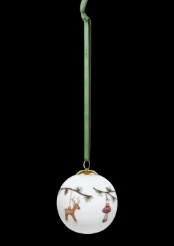 Kähler Hammershøi Christmas Kugle 2023 Ø6 cm hvid m. deko Outlet
