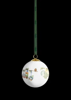 Kähler Hammershøi Christmas Kugle 2024 Ø6 cm hvid m. deko Best