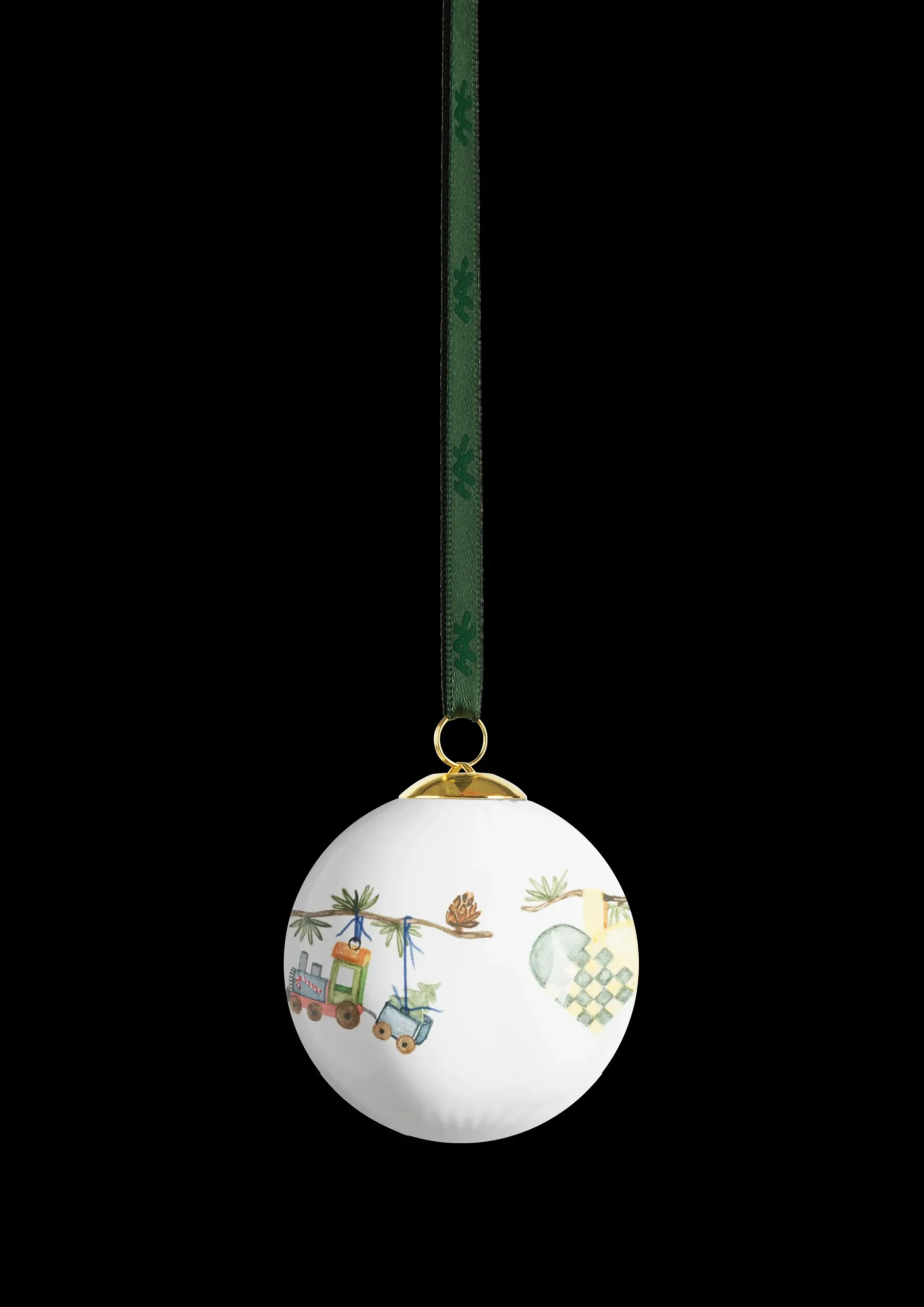 Kähler Hammershøi Christmas Kugle 2024 Ø6 cm hvid m. deko Best