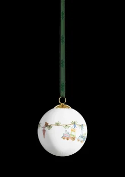 Kähler Hammershøi Christmas Kugle 2024 Ø6 cm hvid m. deko Best