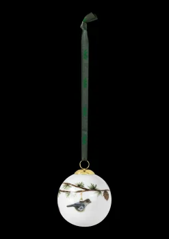 Kähler Hammershøi Christmas Kugle 2019 Ø6 cm hvid m. deko Clearance