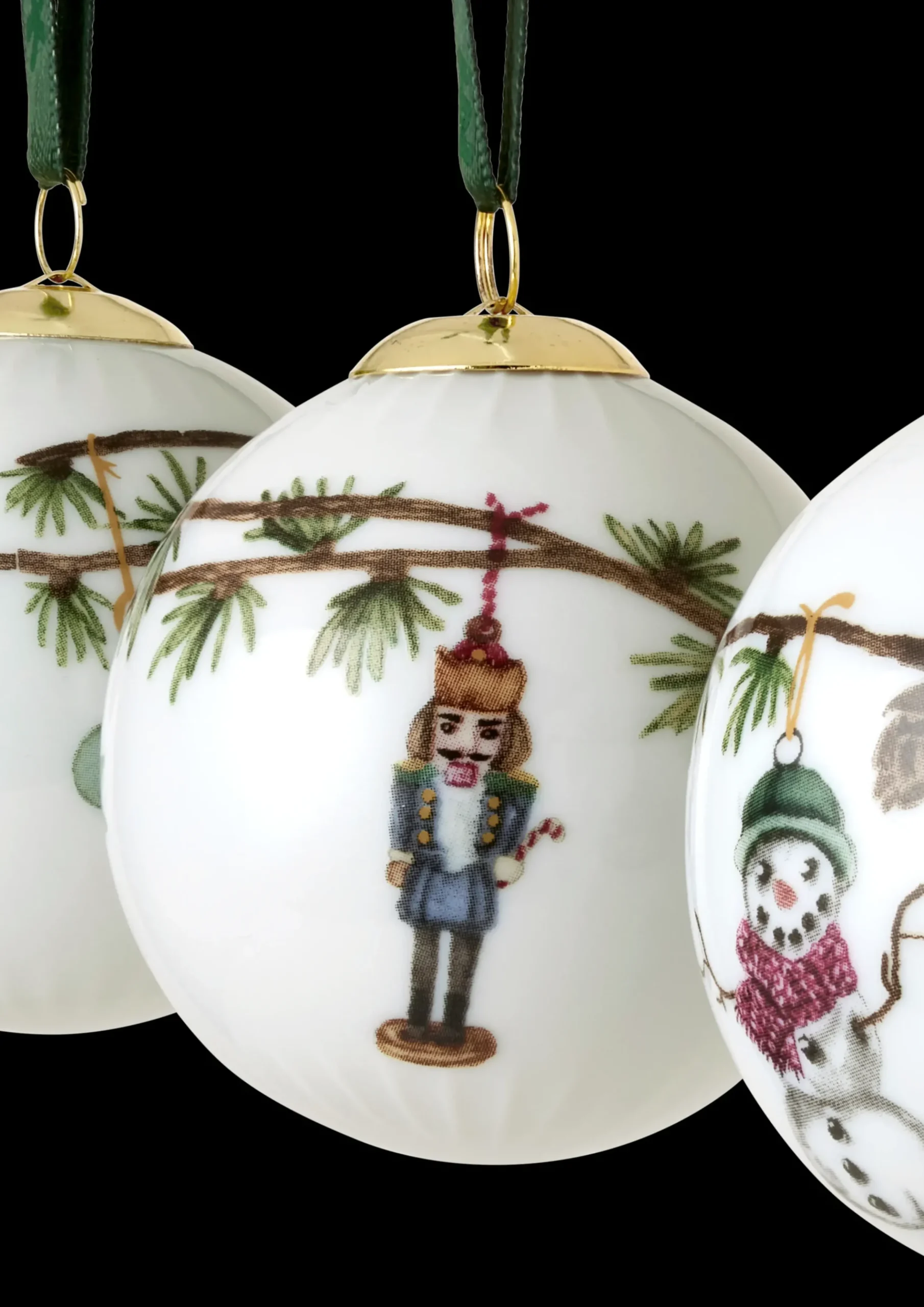 Kähler Hammershøi Christmas Kugle hvid m. deko 3 stk Discount