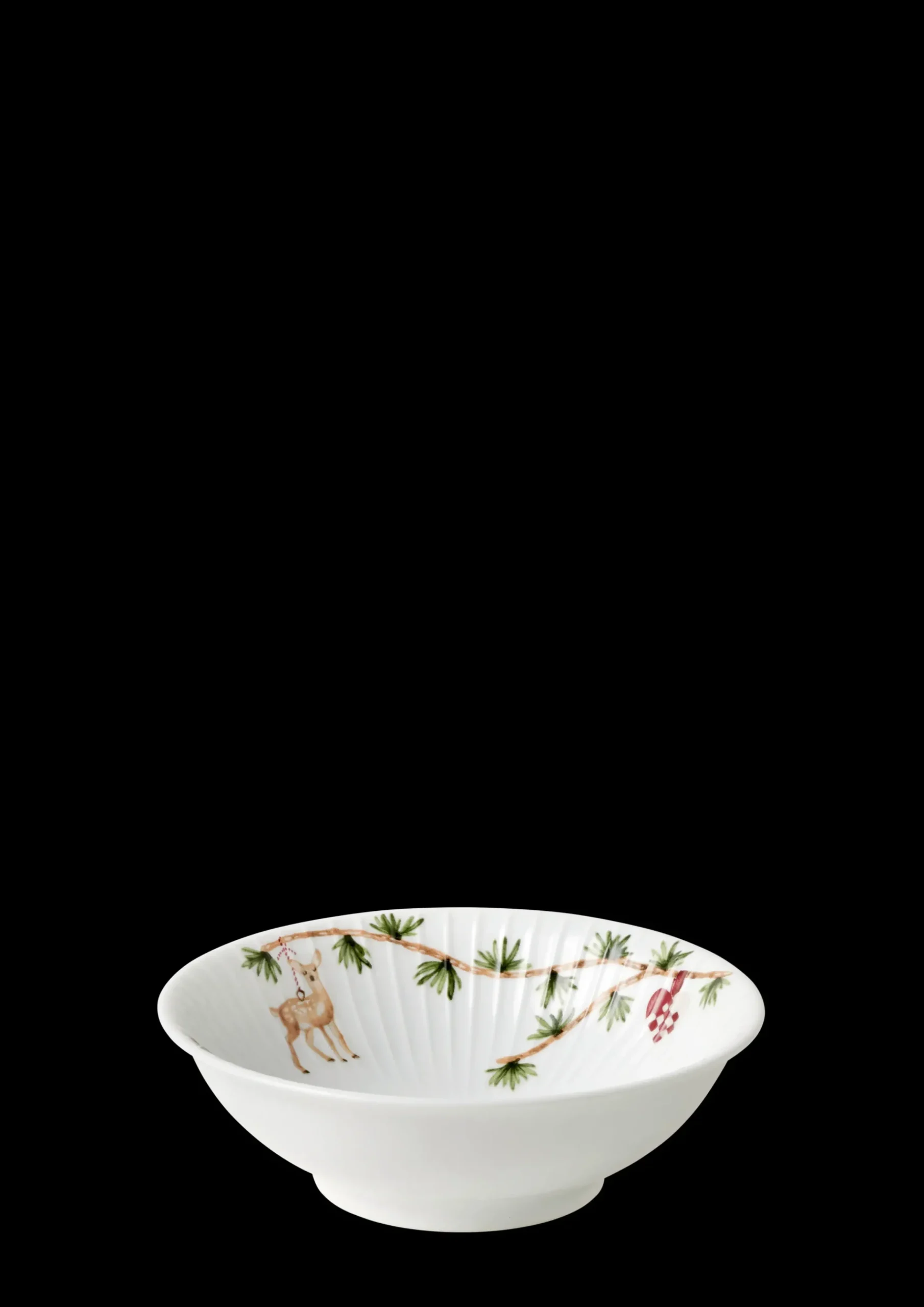 Kähler Hammershøi Christmas Skål Ø16 cm hvid m. deko 2 stk. Outlet