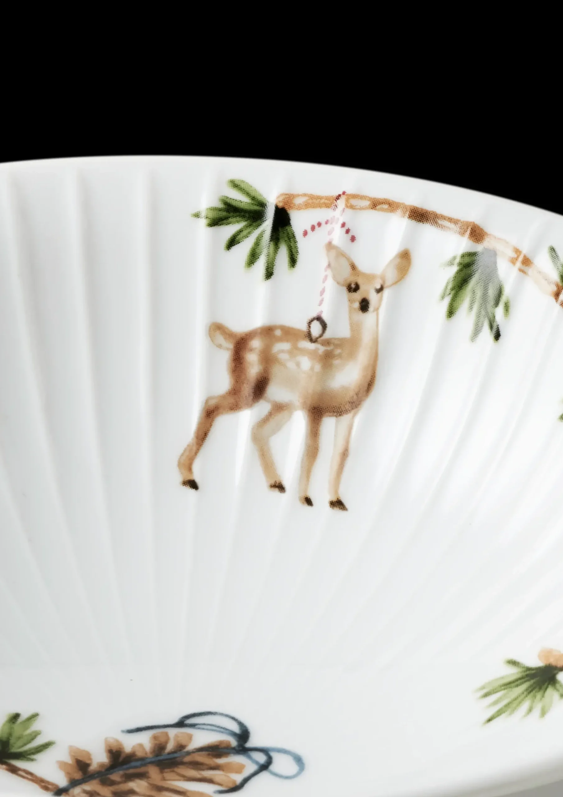 Kähler Hammershøi Christmas Skål Ø16 cm hvid m. deko 2 stk. Outlet