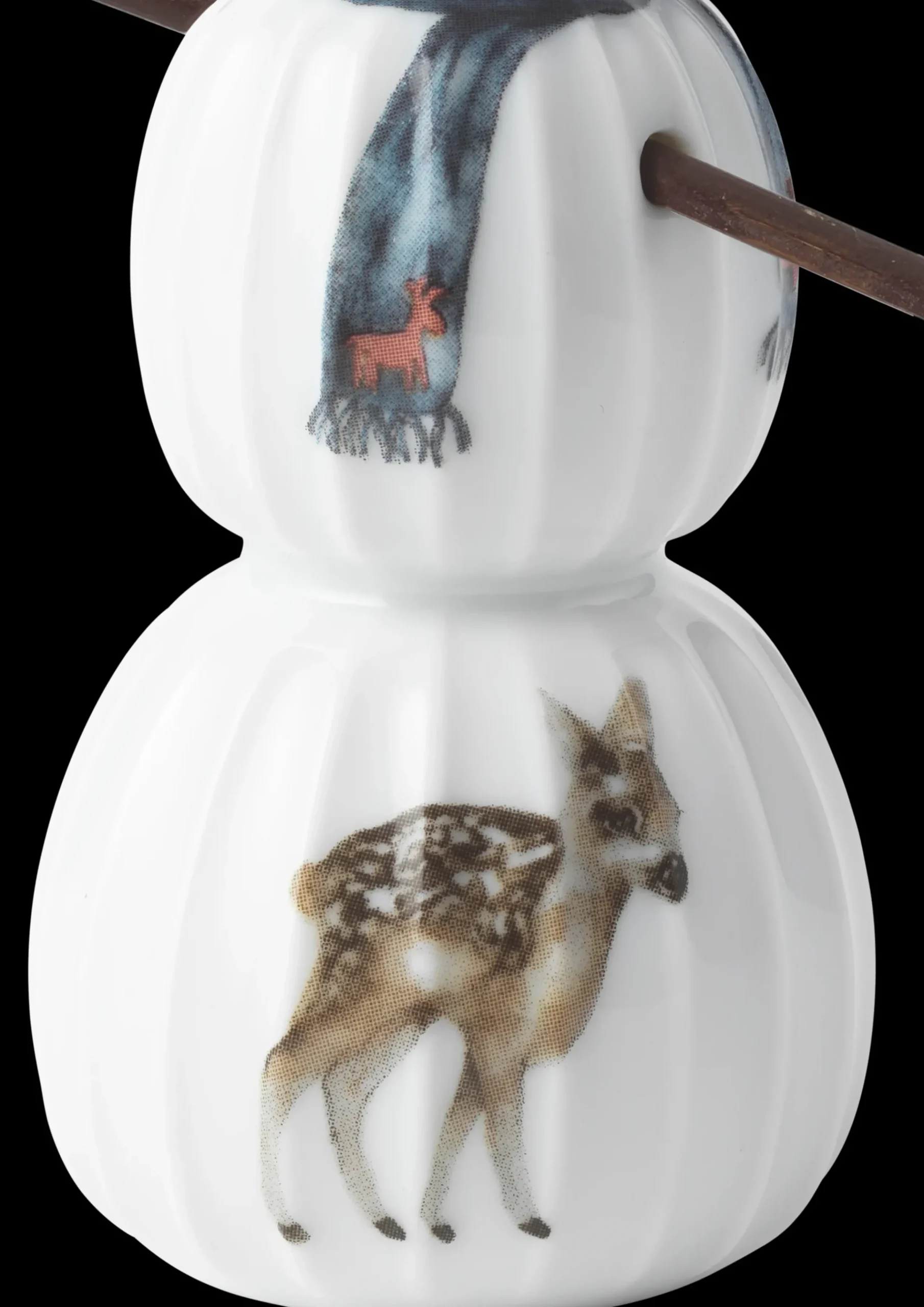 Kähler Hammershøi Christmas Snemand H11.5 hvid m. deko Outlet