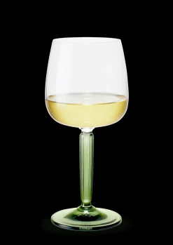 Kähler Hammershøi Hvidvinsglas 35 cl grøn 2 stk. | Køb her Best