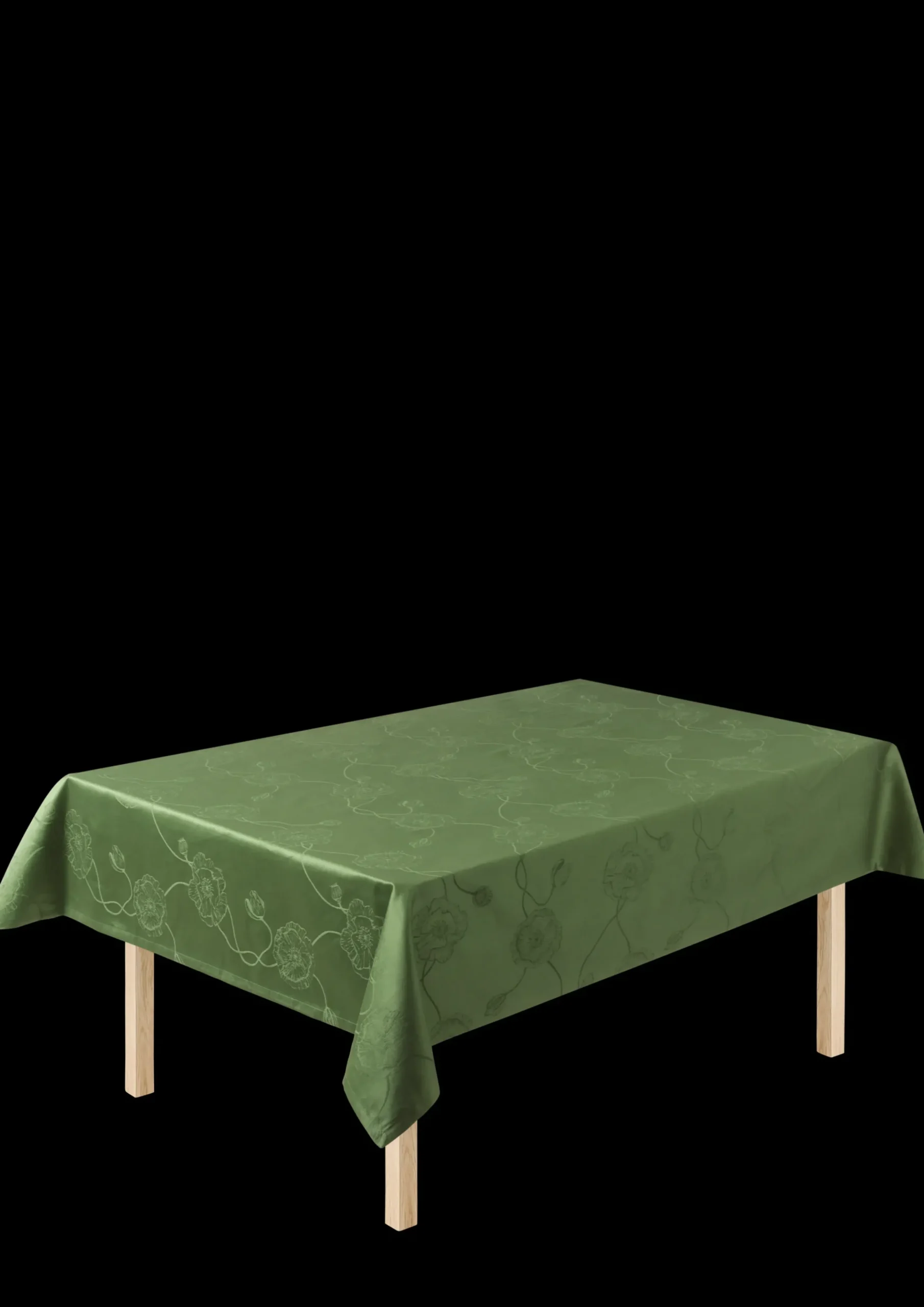 Kähler Hammershøi Poppy Damaskdug 150x320 cm grøn | Køb her Online