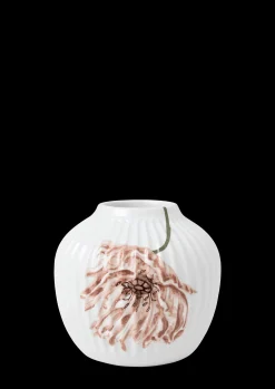 Kähler Hammershøi Poppy Vase H13 hvid m. deko | Køb her Best
