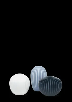 Kähler Hammershøi Vase miniature lys blå 3 stk. | Køb her Clearance