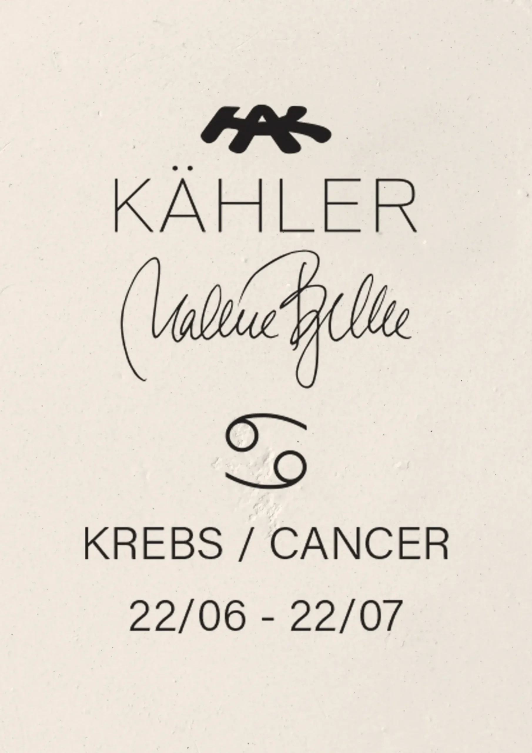 Kähler Krebs H16 i hvid fra serien Astro | Køb her Online
