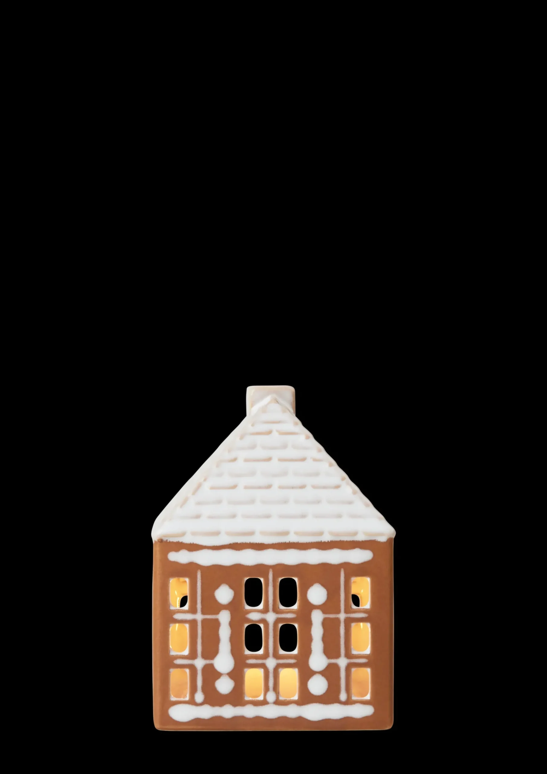 Kähler Lyshus lille i brun fra serien Gingerbread | Køb her Outlet