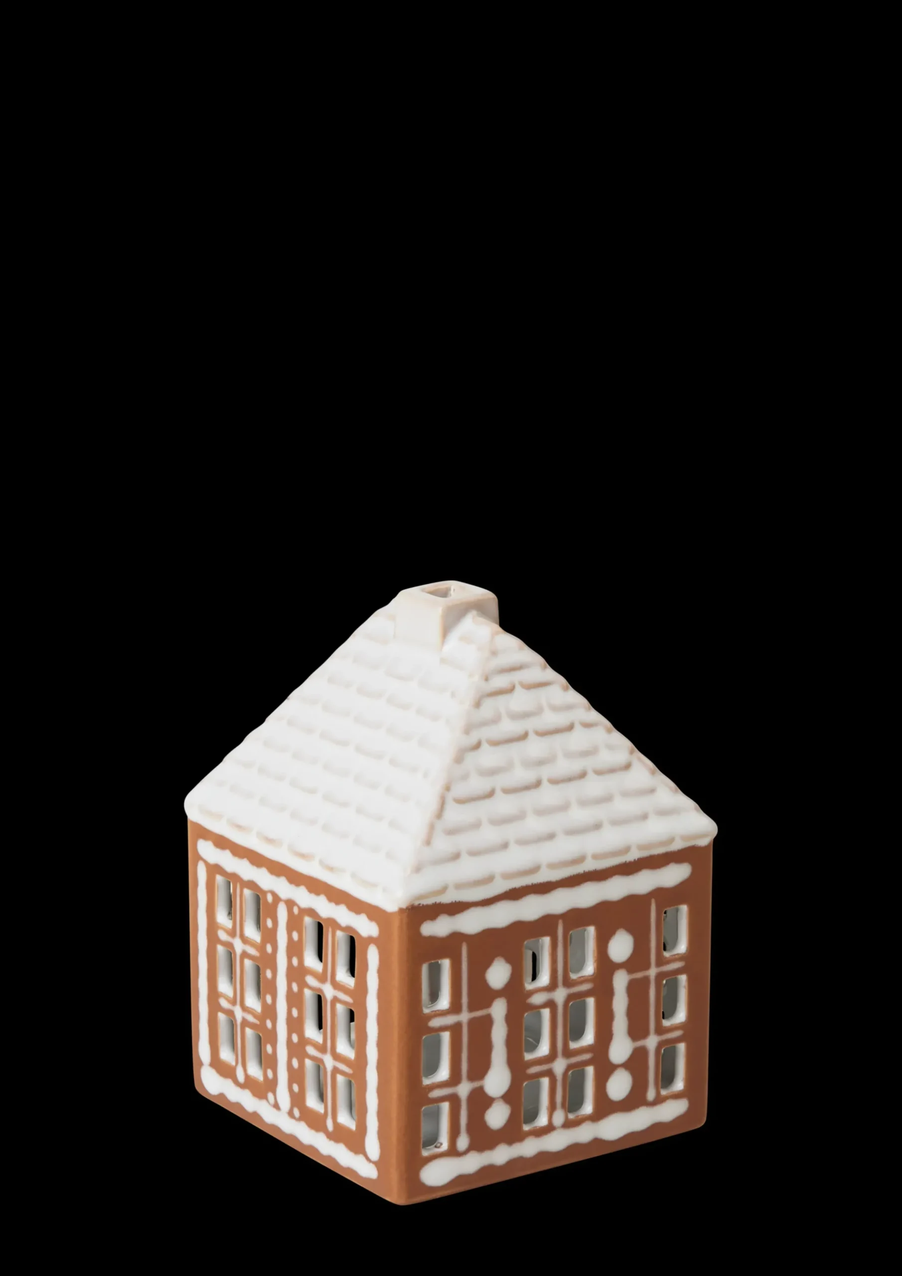 Kähler Lyshus lille i brun fra serien Gingerbread | Køb her Outlet
