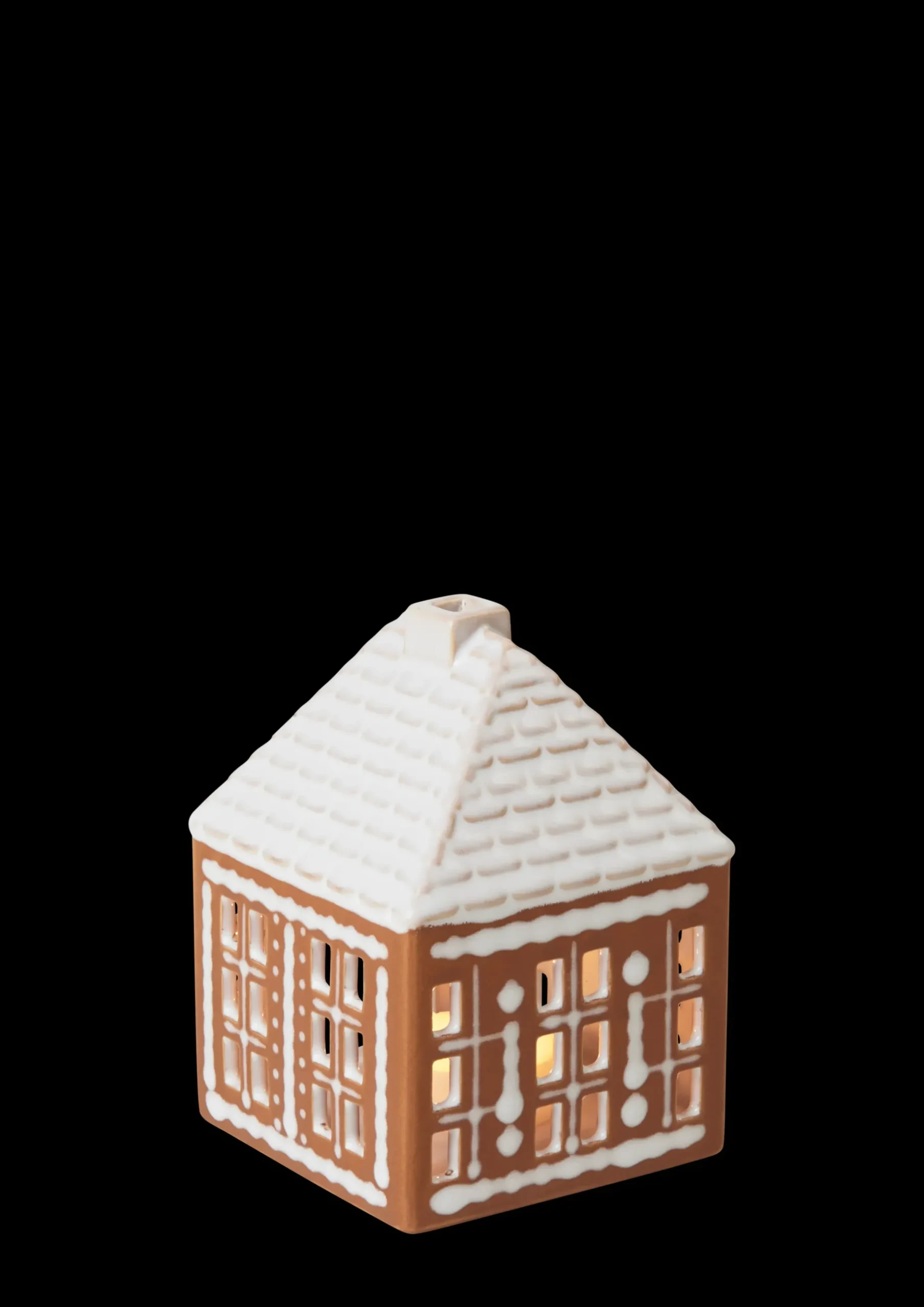 Kähler Lyshus lille i brun fra serien Gingerbread | Køb her Outlet