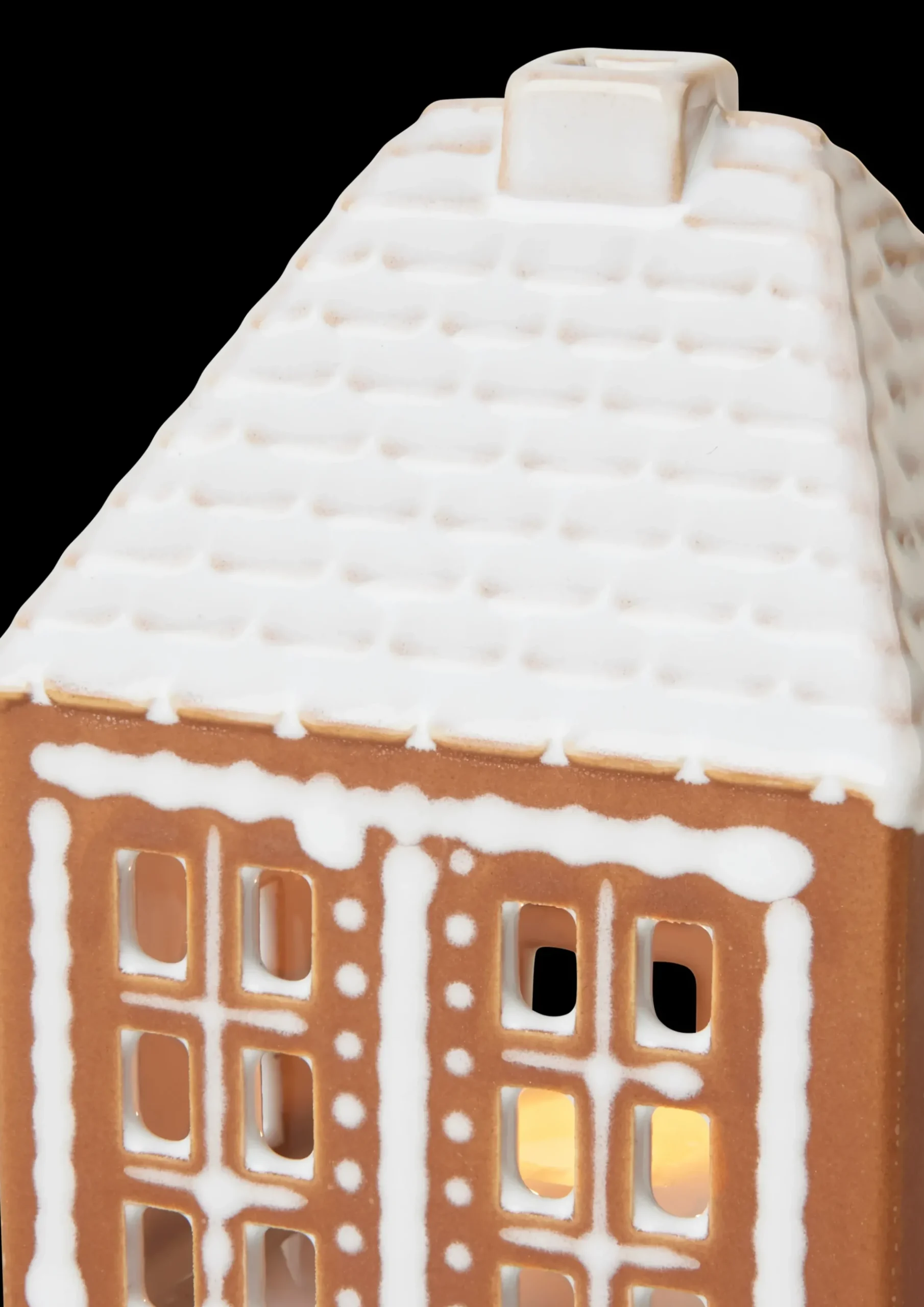 Kähler Lyshus lille i brun fra serien Gingerbread | Køb her Outlet
