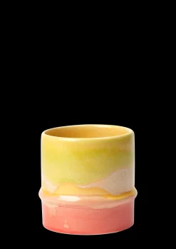 Kähler Poppery Krus 36 cl yellow/apple green/pink New