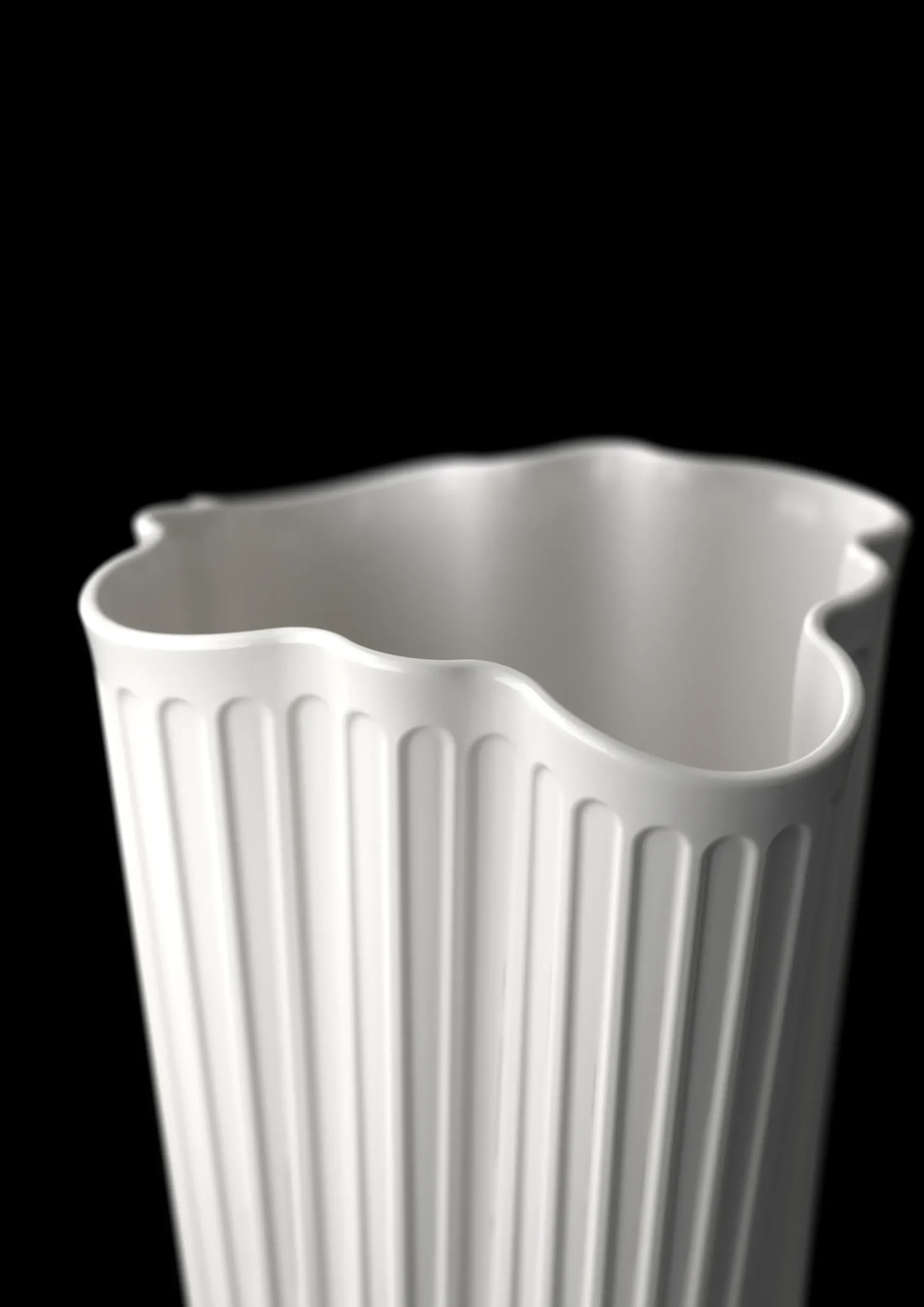 Kähler Unfold Vase H16.5 cm i hvid fra serien Hammershøi Best