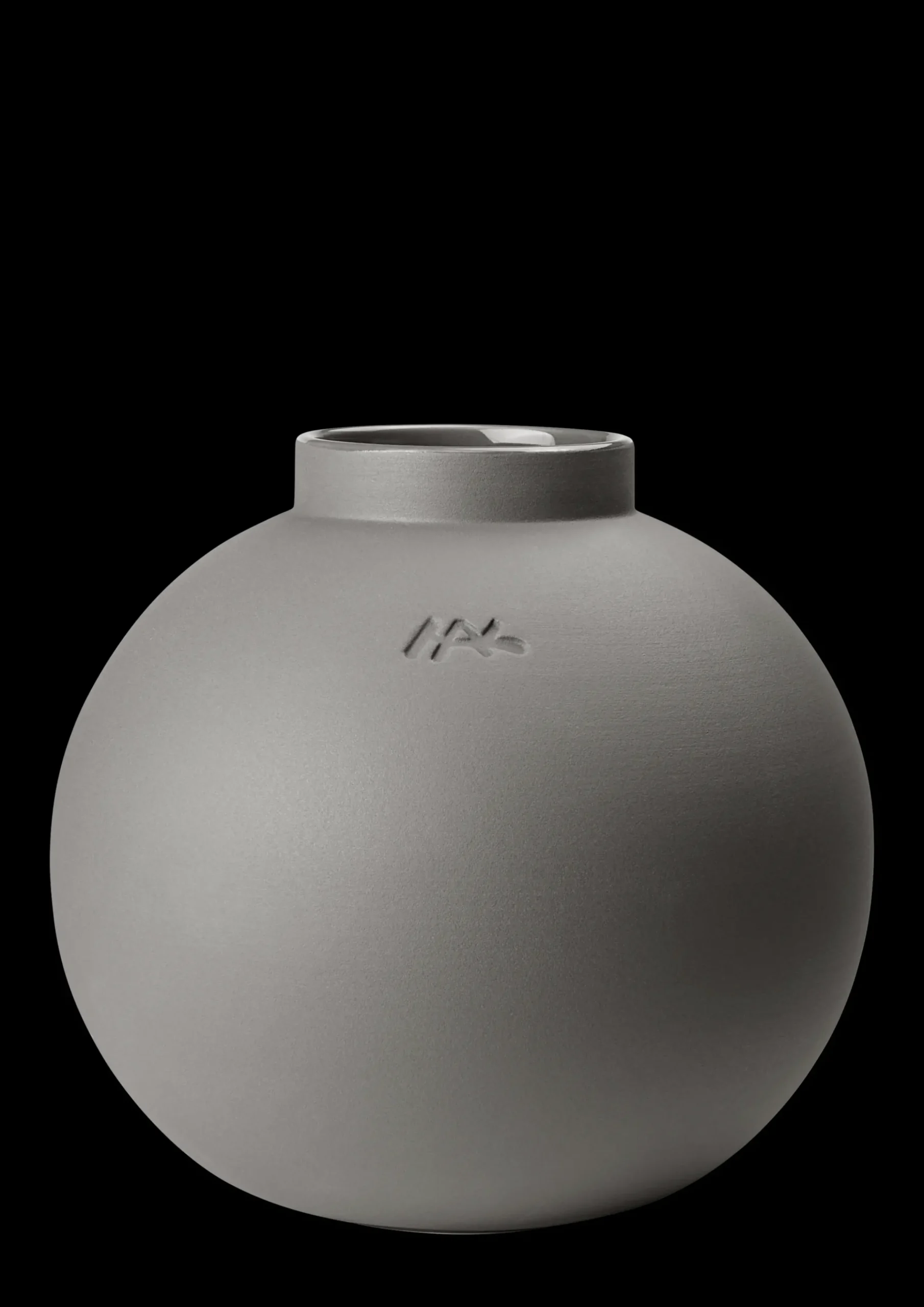 Kähler Vase H20 cm i grå fra serien Globo | Køb her Sale
